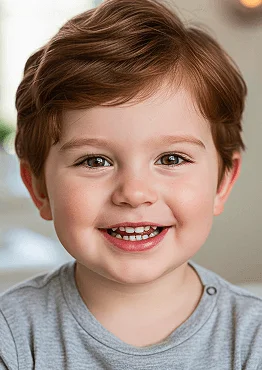 Illustrative baby portrait in soft natural light