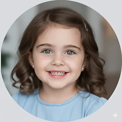 Illustrative smiling child portrait